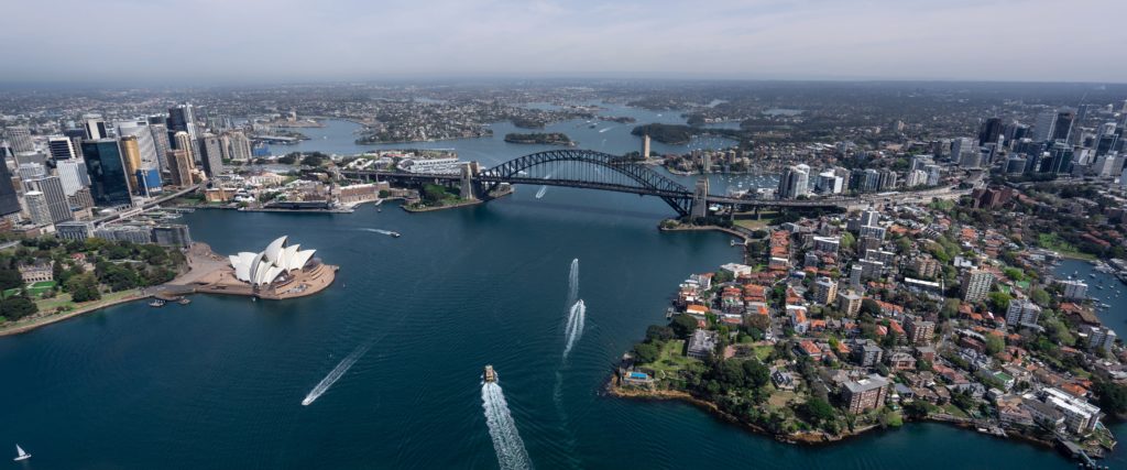 The Most beautiful Harbour on Earth. Sydney Harbour, New South Wales, Australia.